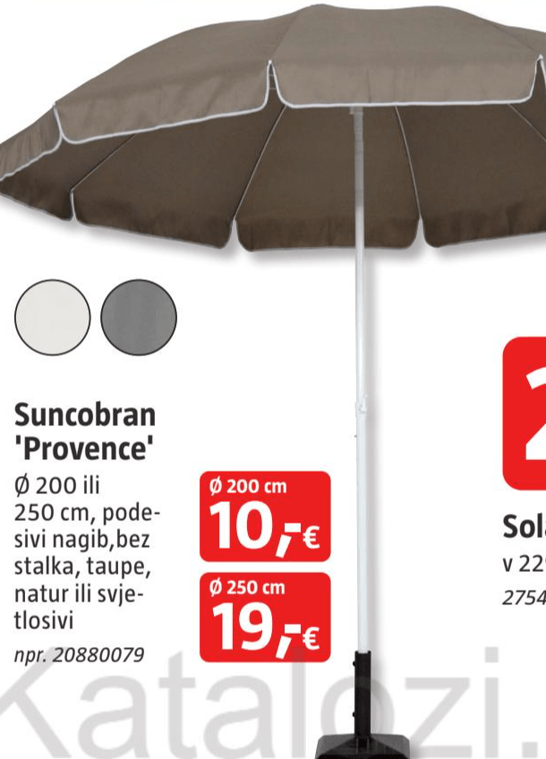 Suncobran 'Provence' Ø 200 ili 250 cm Akcija u trgovini Bauhaus