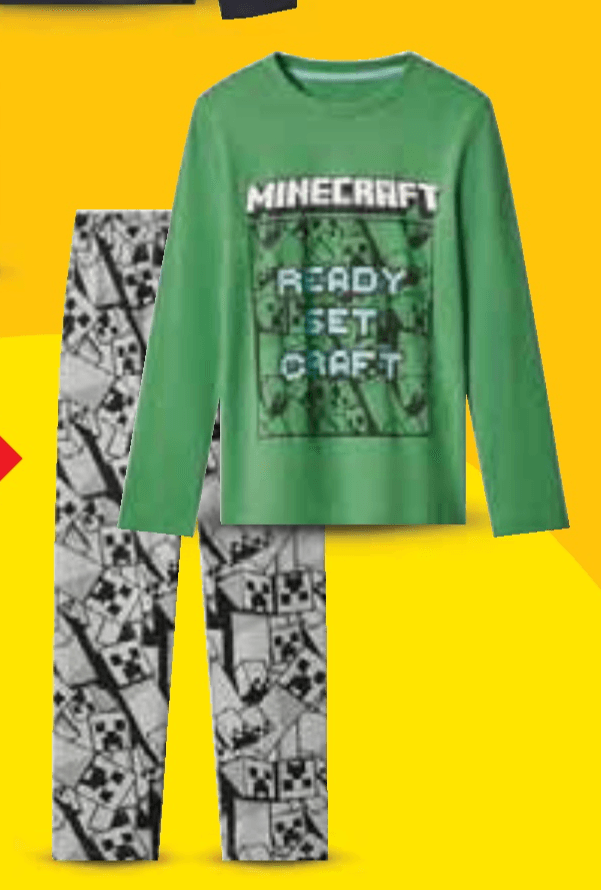 Minecraft pidžama za dječake Set - Akcija u trgovini Lidl
