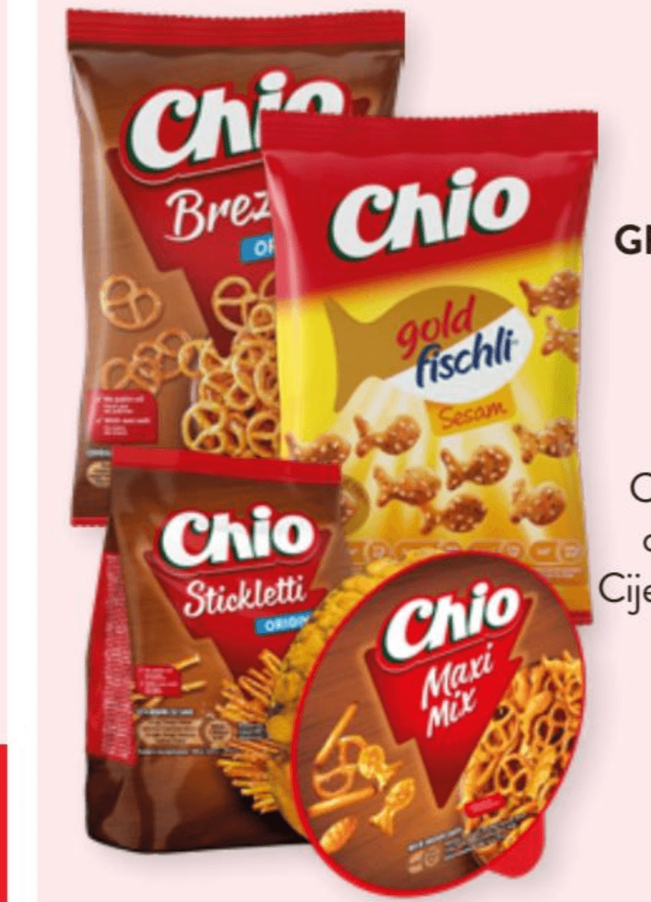 Grickalice Chio od 40 g do 225 g - Akcija u trgovini Spar