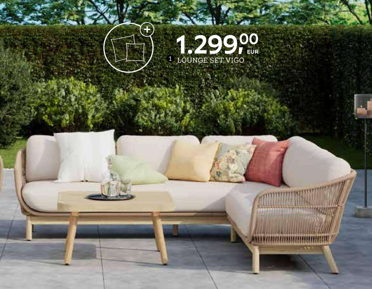 Lounge set Vigo 1 set Ambia Garden - Akcija u trgovini Lesnina
