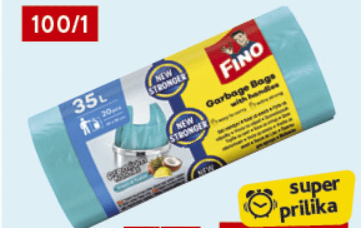 Fino vreća za smeće 35l, 100/1 - Akcija u trgovini Konzum