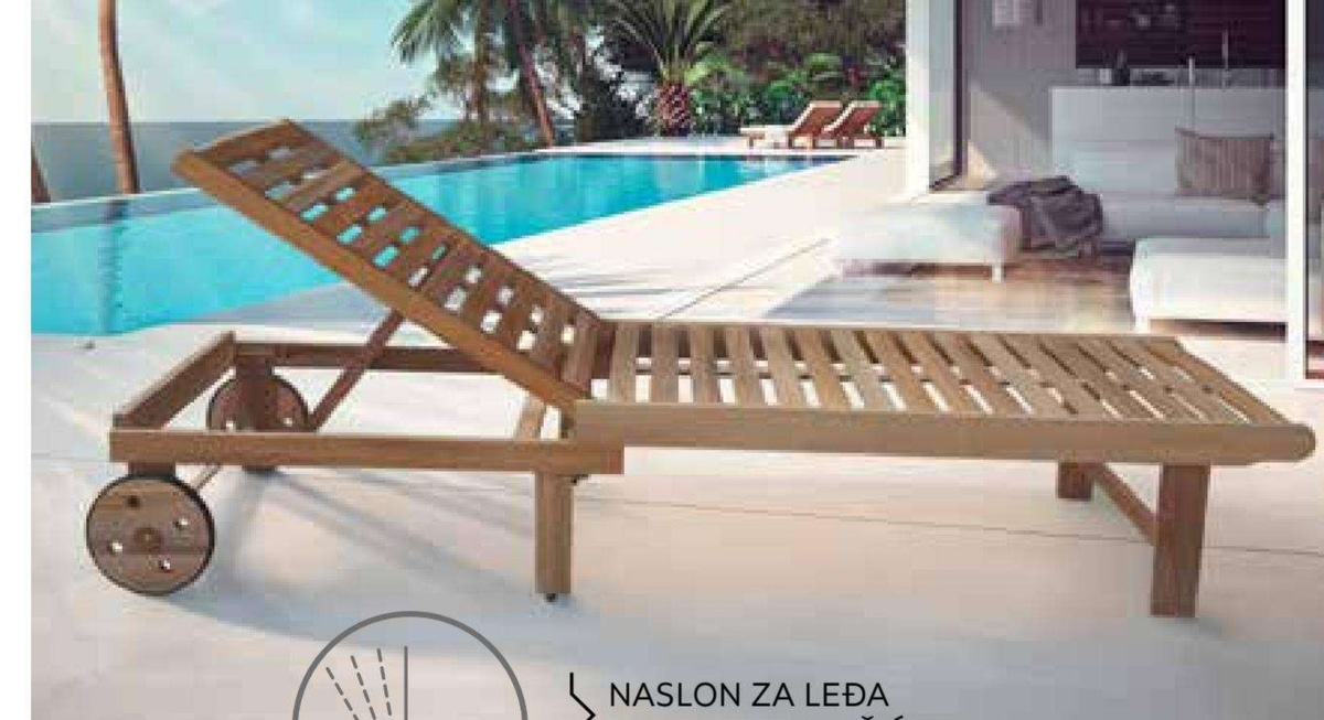 Lounge ležaljka Lario Ambia Garden - Akcija u trgovini Lesnina