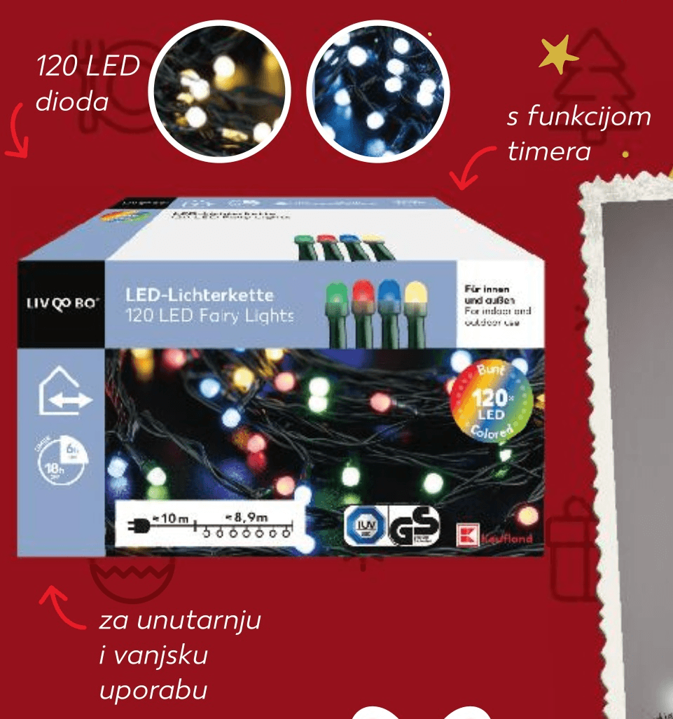 LIV QO BO LED žaruljice 120 LED dioda - Akcija u trgovini Kaufland