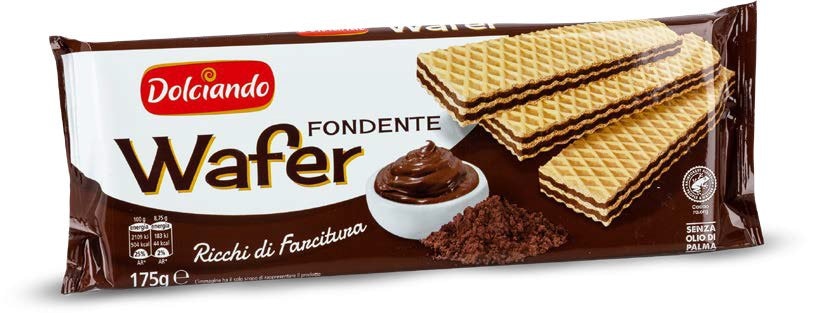 Napolitanke s tamnom čokoladom 175 g Dolciando - Akcija u trgovini Eurospin