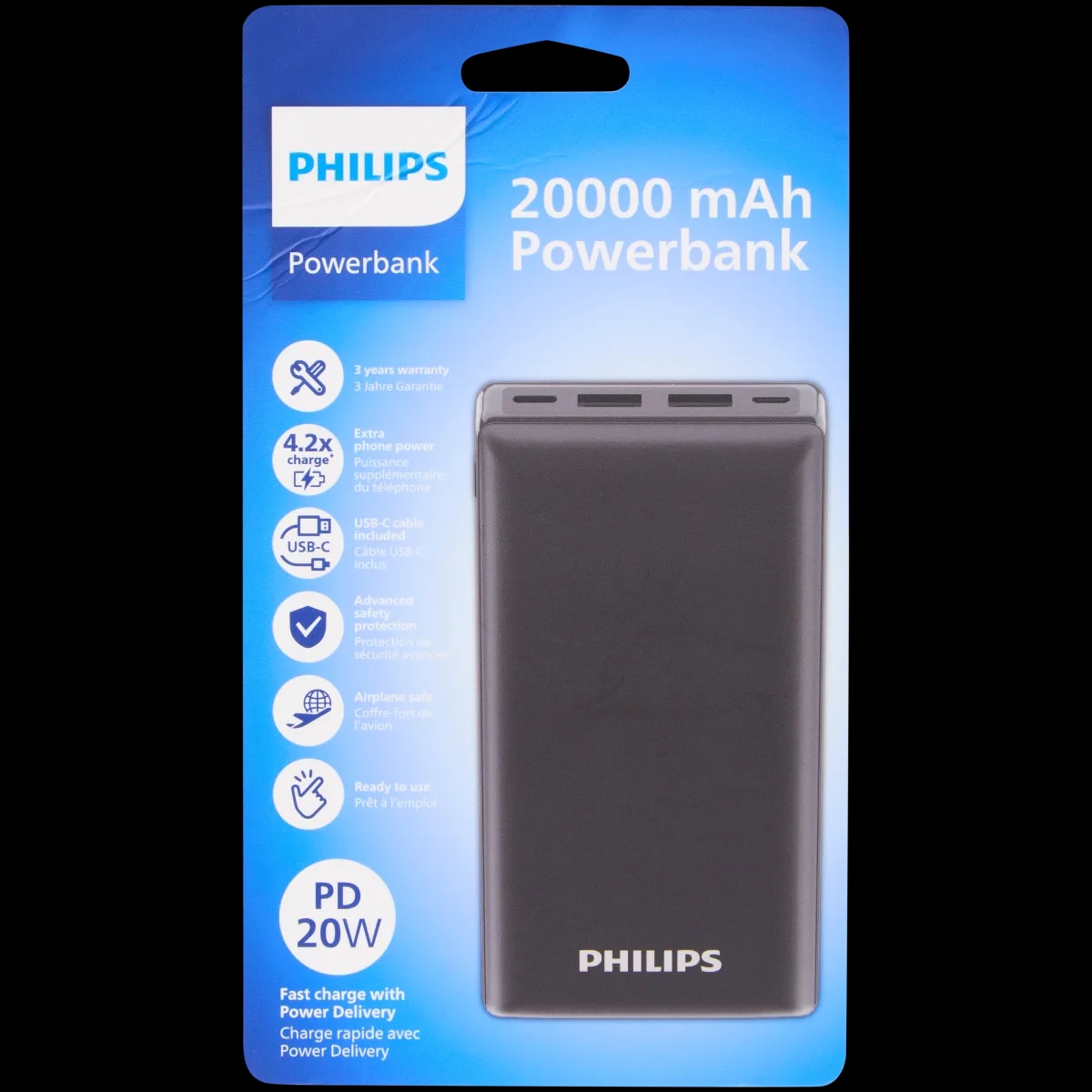 Philips prijenosno napajanje 20 W | 20 000 mAh - Akcija u trgovini Action