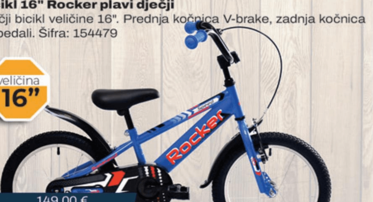 Bicikl Rocker 16" - Akcija u trgovini Vinkoprom