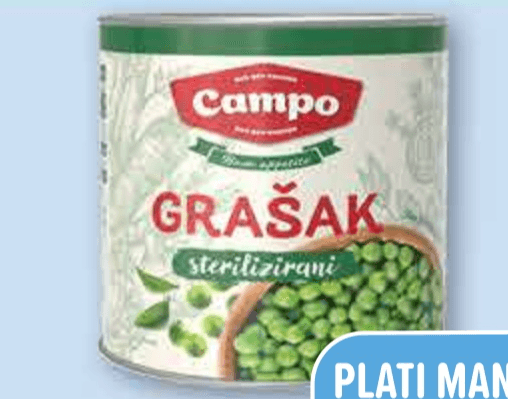 Campo Grašak 400 g - Akcija u trgovini Plodine