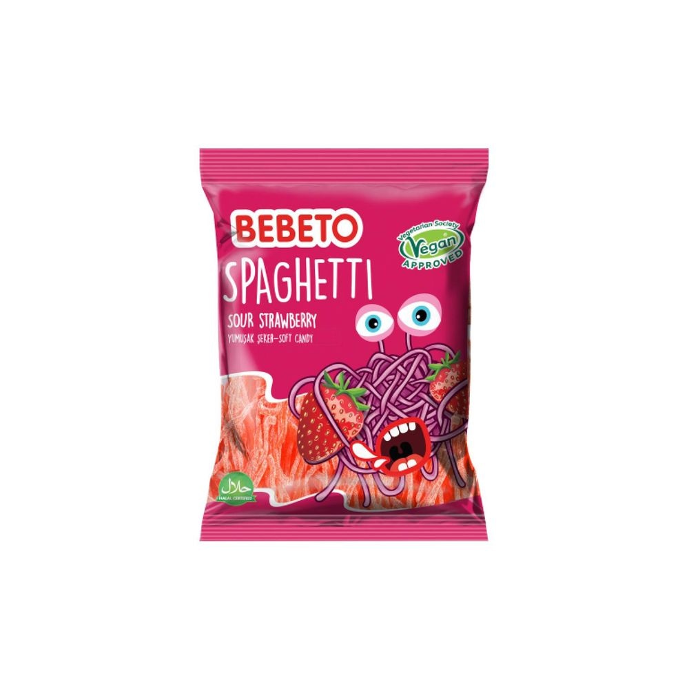 Bebeto Gumeni bombon Spaghetti Jagoda 80 g - Akcija u trgovini Gavranović