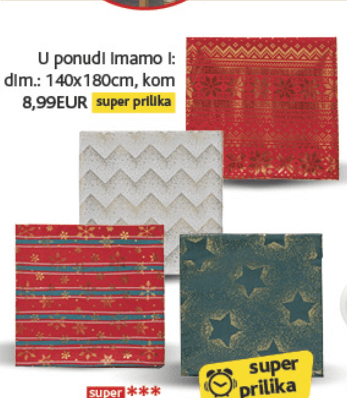 Stolnjak kom - Akcija u trgovini Konzum