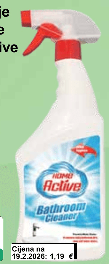 Sredstvo za čišćenje kupaonice Home Active Bathroom Cleaner 750 ml - Akcija u trgovini KTC