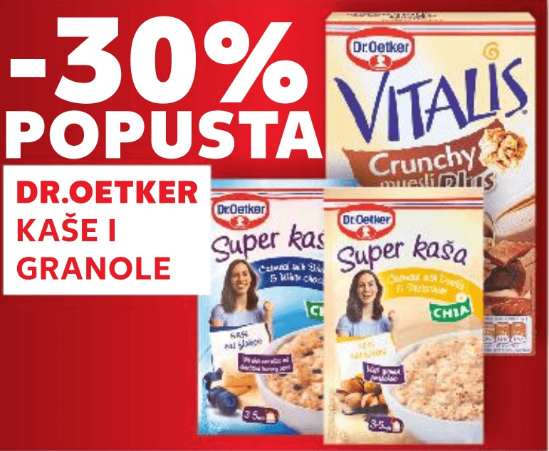 Dr.Oetker kaše i granole - Akcija u trgovini Kaufland
