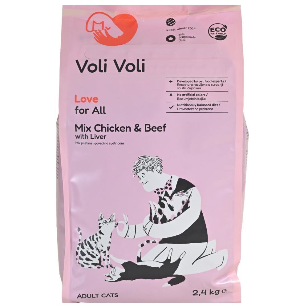 Voli Voli Hrana za mačke suha, mix 2,4kg - Akcija u trgovini Konzum