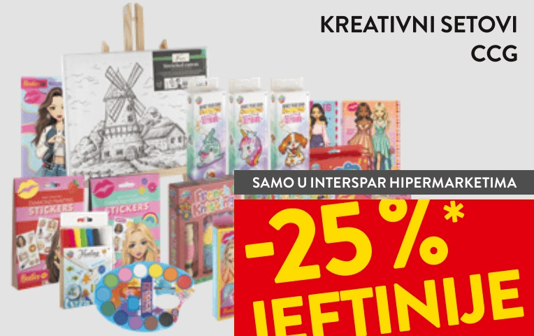 Kreativni setovi CCG - Akcija u trgovini Spar