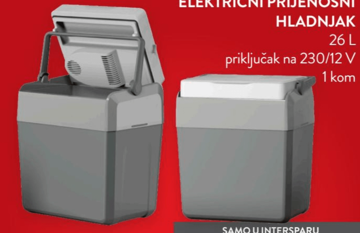 Električni prijenosni hladnjak 26 L, 1 kom - Akcija u trgovini Interspar