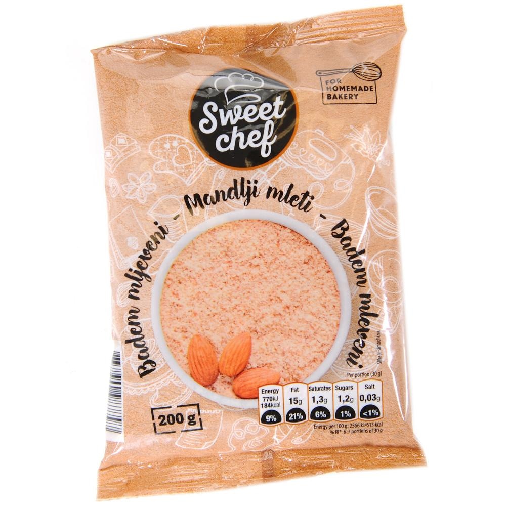 Sweet Chef Badem mljeveni 200g - Akcija u trgovini Konzum