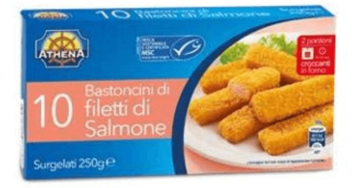 Panirani štapići losos 10 kom, 250 g Athena - Akcija u trgovini Eurospin