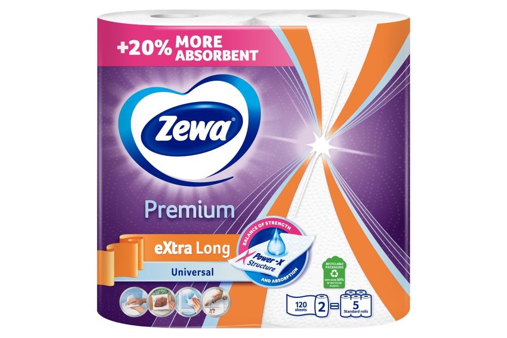Zewa Extra Long Papirnati ručnici 2 kom - Akcija u trgovini Bipa