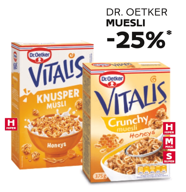 Dr. Oetker Vitalis muesli - Akcija u trgovini Tommy