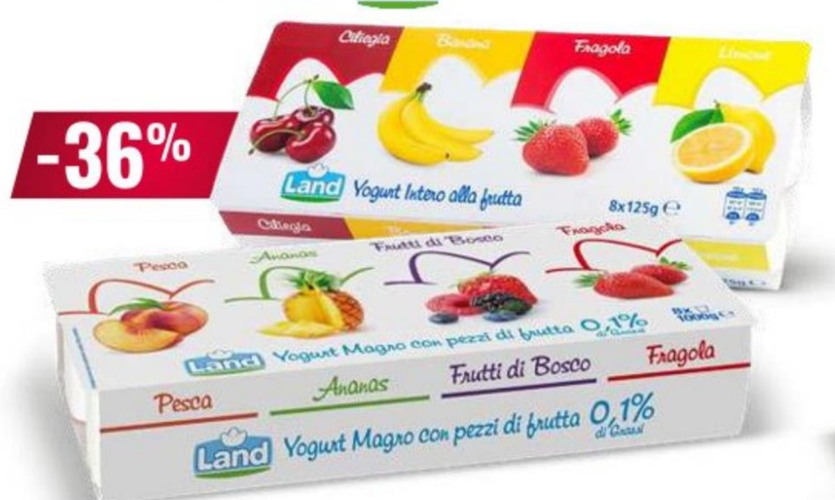 Land Jogurt voćni/voćni light mix 8 x 125g - Akcija u trgovini Eurospin