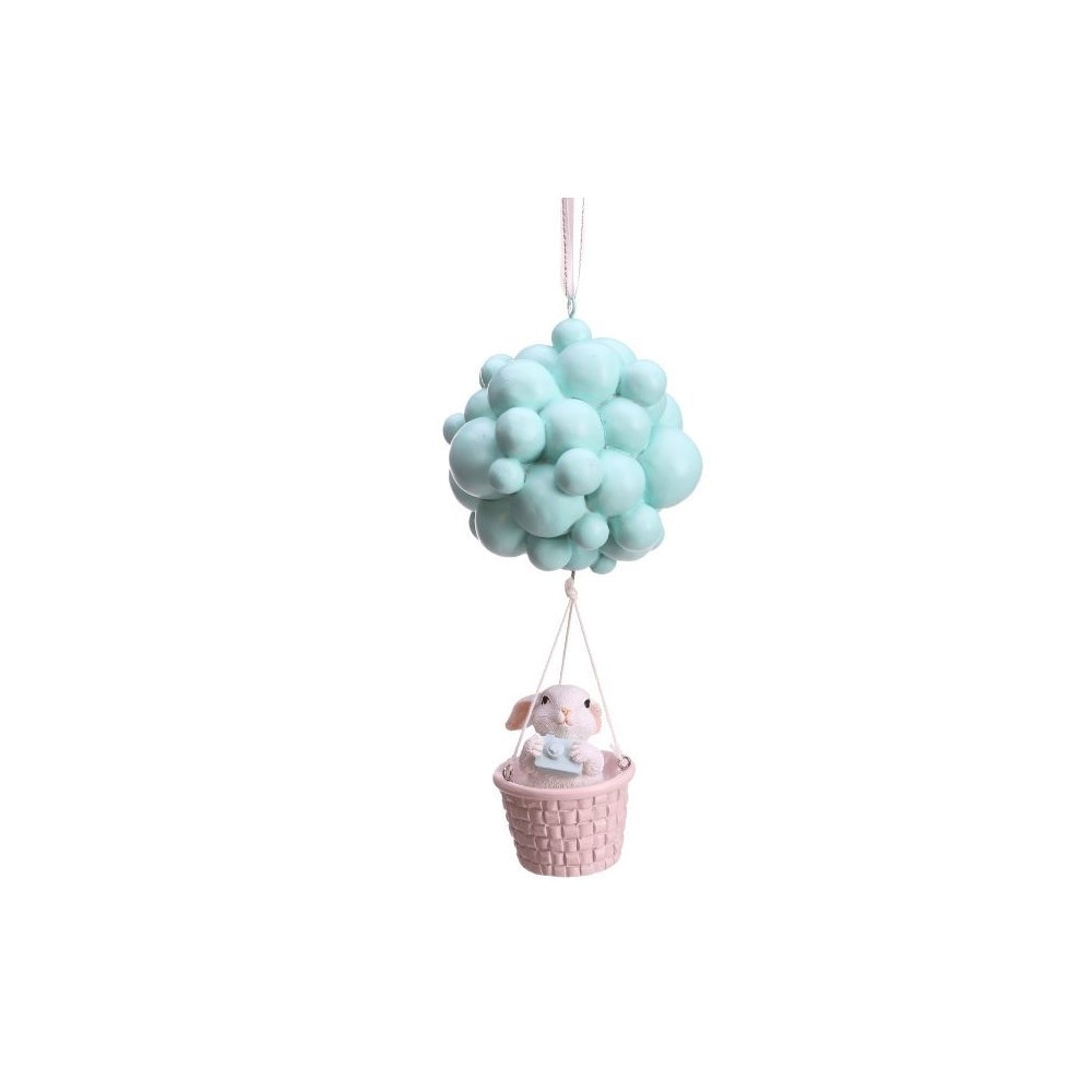 Viseća dekoracija zec u košari zelena 1 kom - Akcija u trgovini NTL