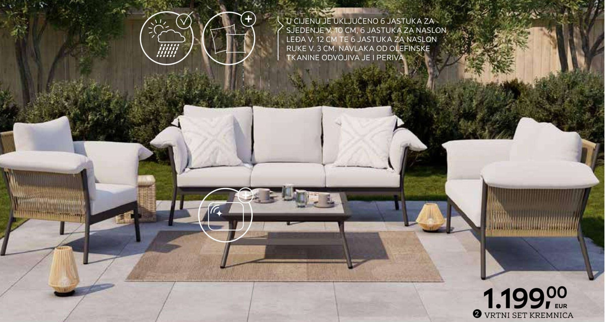 Vrtni set Kremnica amalio - Akcija u trgovini Lesnina