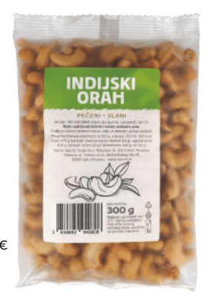 Indijski orah 300 g - Akcija u trgovini Tommy
