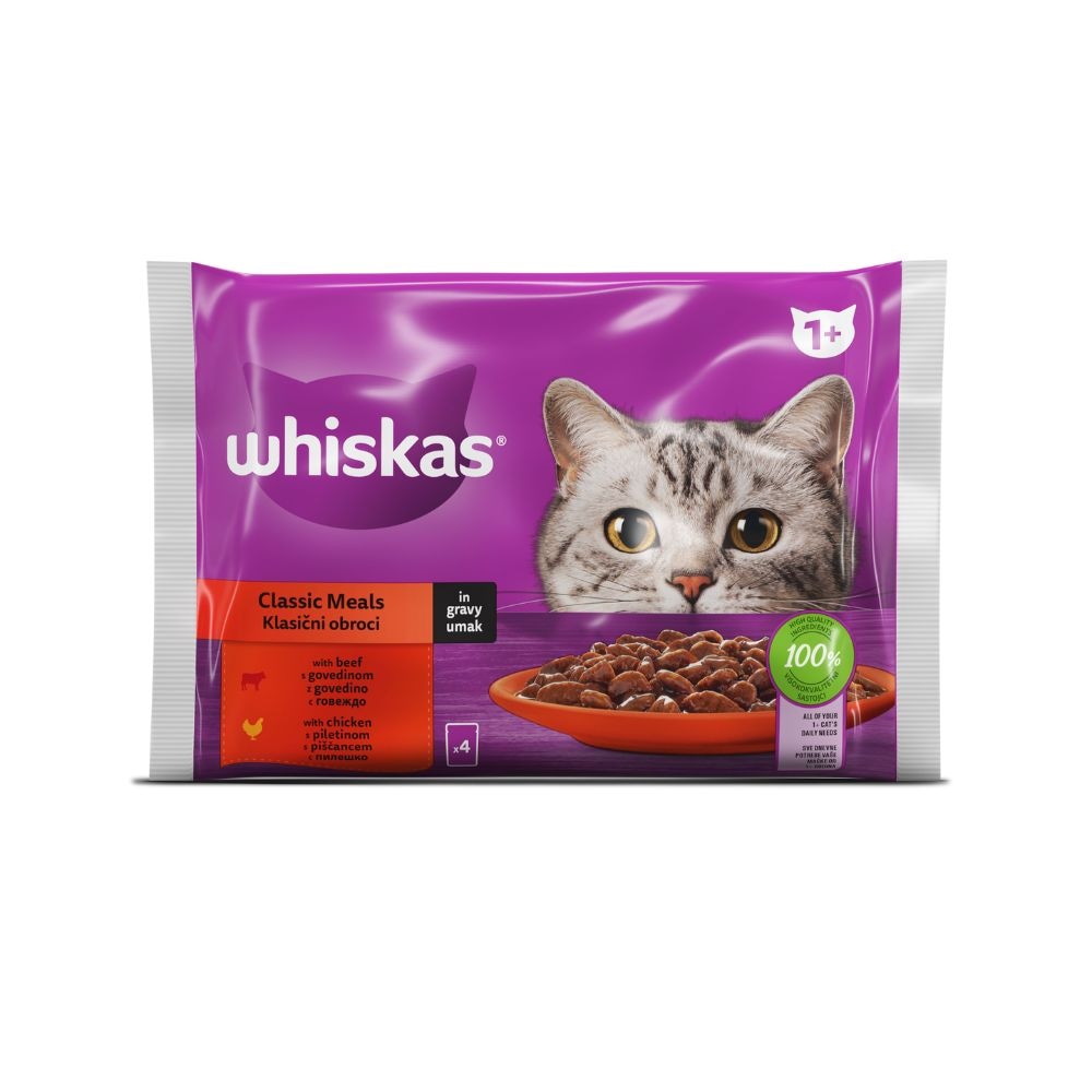 Whiskas Hrana za mačke 1 pak, 4 x 85 g - Akcija u trgovini Tommy