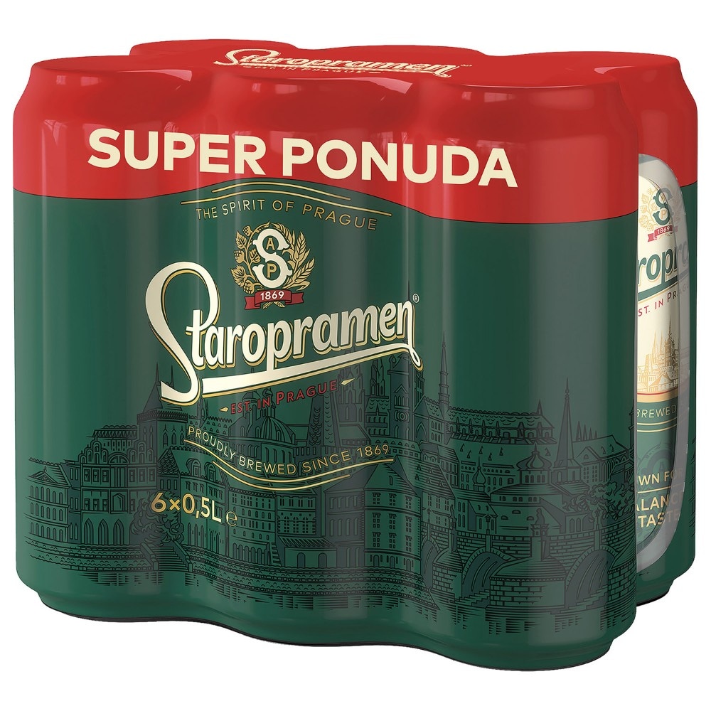 Staropramen Svijetlo pivo 6 x 0.5 l Akcija u trgovini Lidl