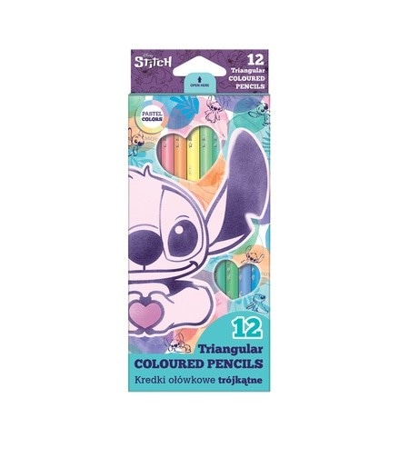 Stitch trokutaste drvene bojice 12 komada - Akcija u trgovini Mueller