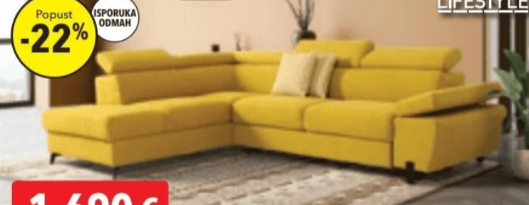 Kutna garnitura DONATELLO 300x218cm LIFESTYLE - Akcija u trgovini Harvey Norman