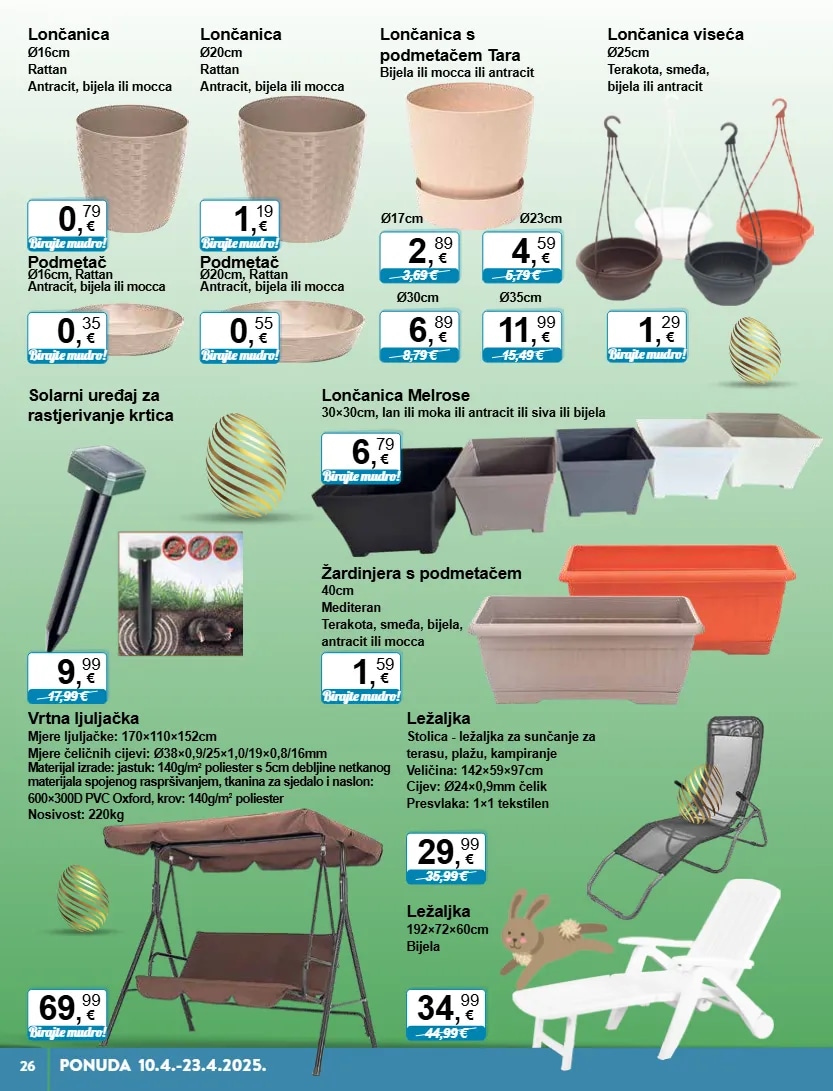 Lončanica s podmetačem Tara Ø 35 cm - Akcija u trgovini KTC
