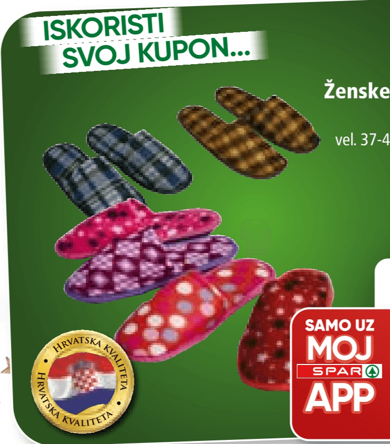 Ženske ili muške papuče 1 par - Akcija u trgovini Interspar