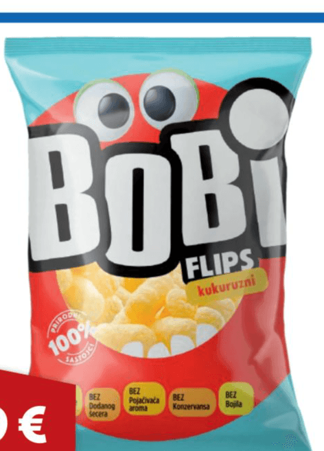 Bobi flips kukuruzni 80 g Akcija u trgovini Boso
