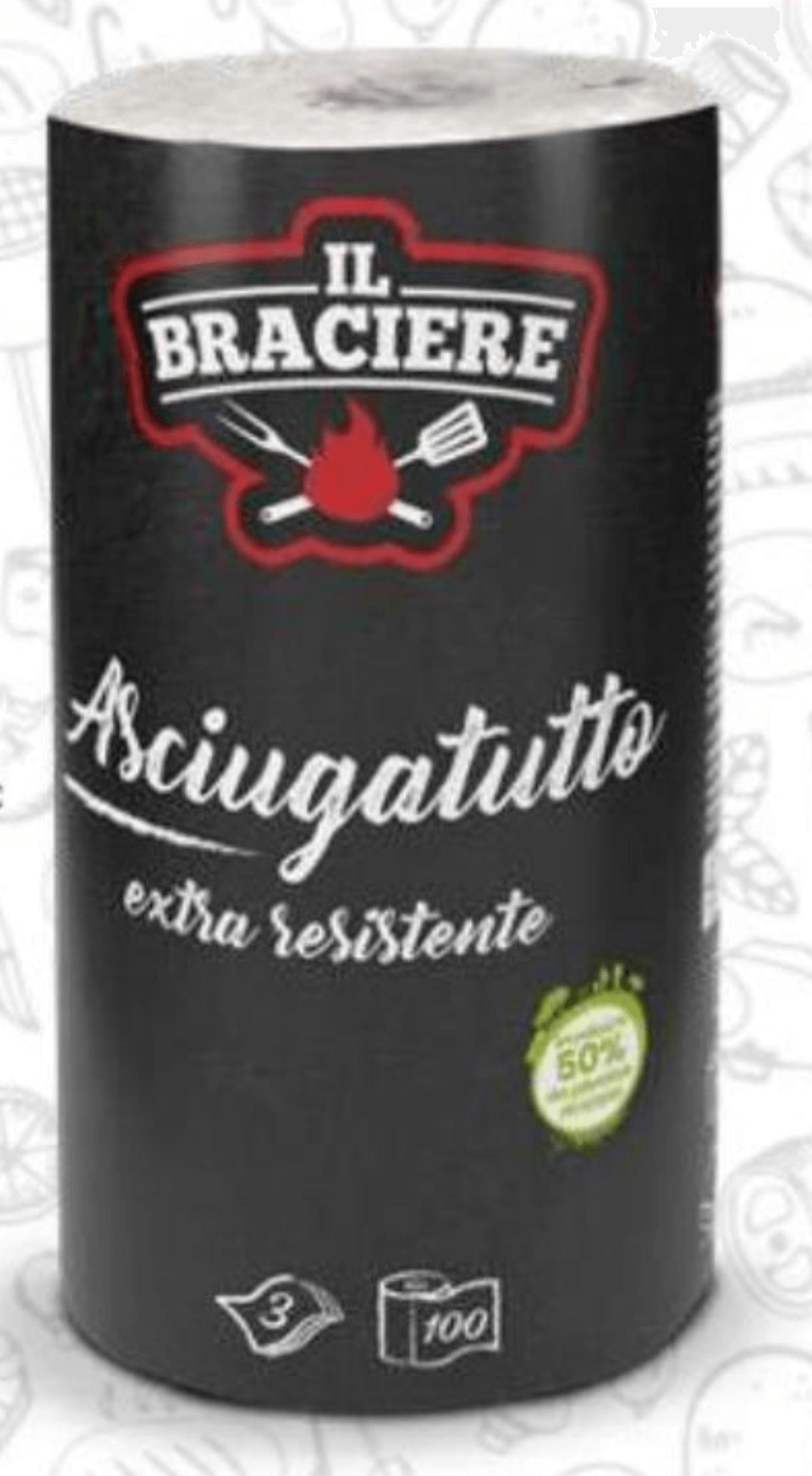 Papirnati ručnici otporni 3 sloja, 100 listova Il Braciere - Akcija u trgovini Eurospin