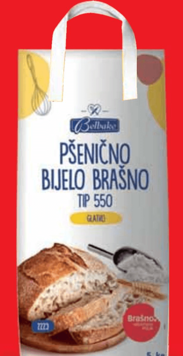 Pšenično glatko brašno 5 kg Belbake - Akcija u trgovini Lidl