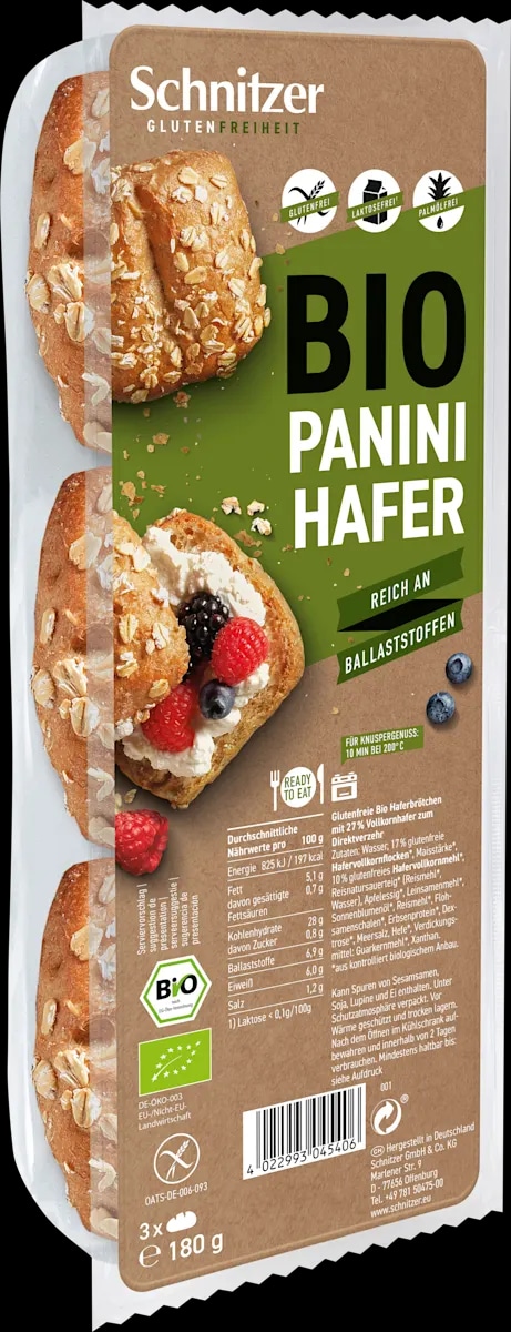 Schnitzer kruh bio Panini pecivo zob 180 g Akcija u trgovini Dm