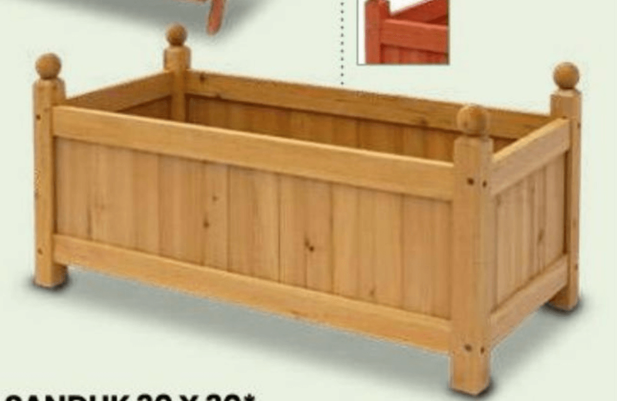 Drveni sanduk 62 x 29 - Akcija u trgovini Eurospin