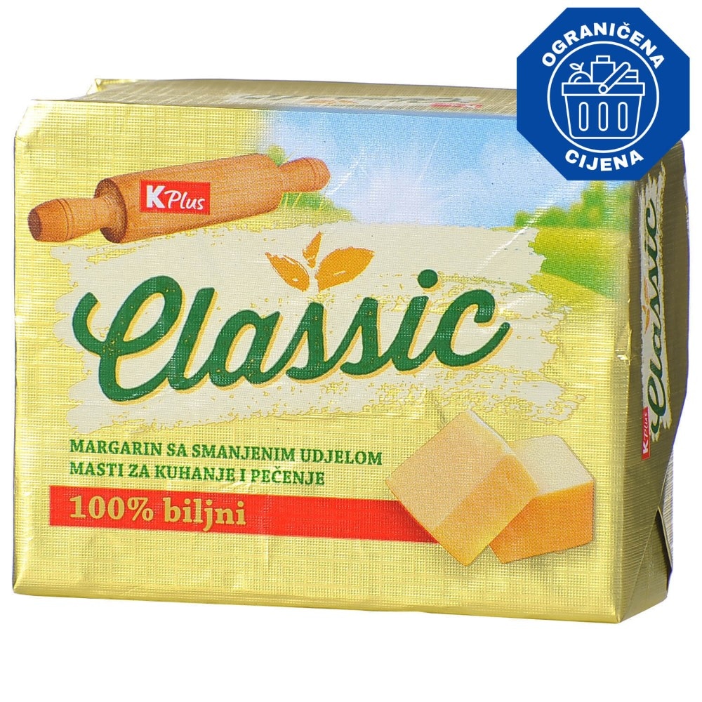 K Plus margarin classic 250 g Akcija u trgovini Konzum