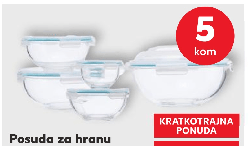Posuda za hranu 5 kom - Akcija u trgovini Kaufland