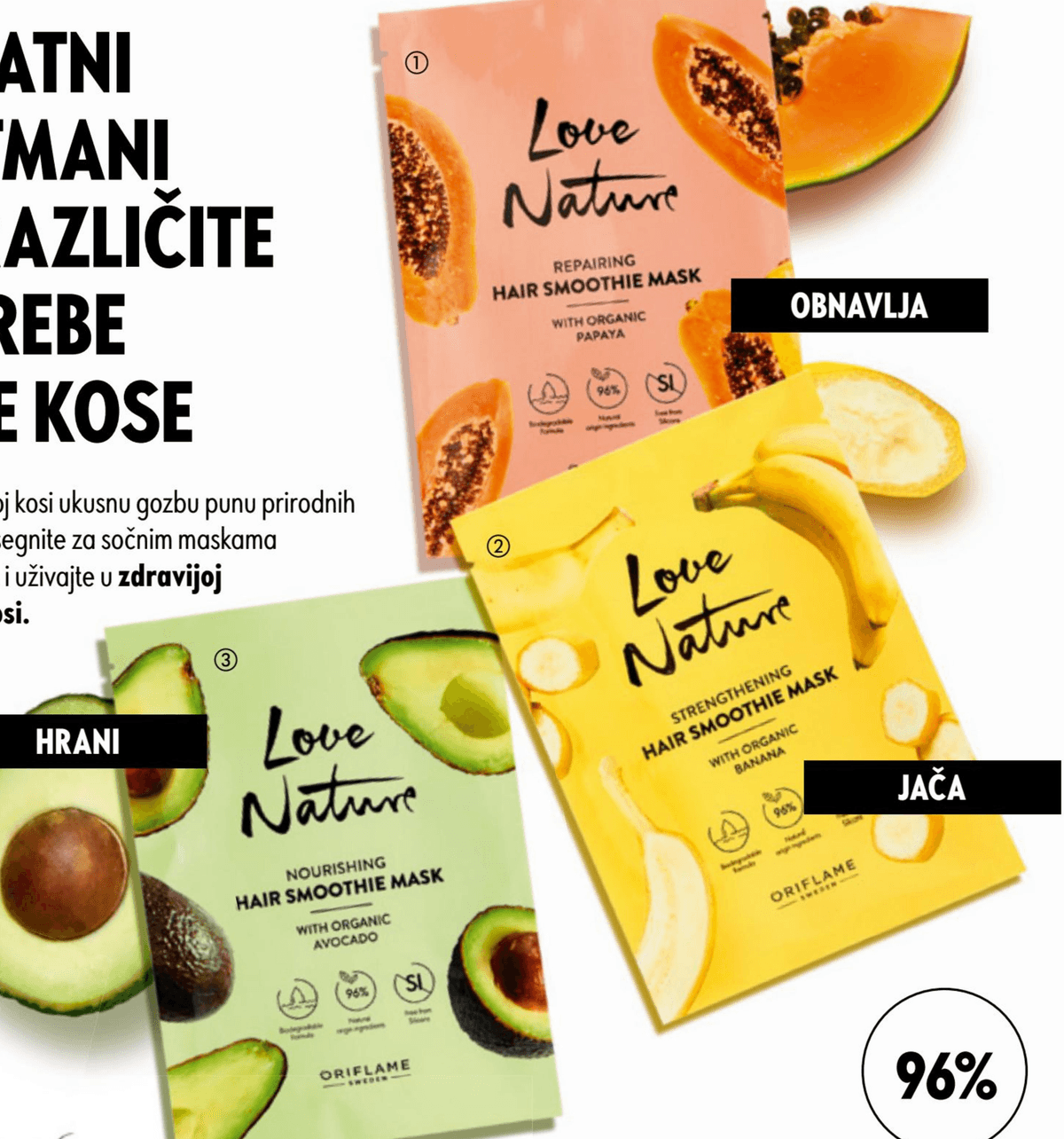 Love Nature vruće ulje za suhu kosu 15 ml - Akcija u trgovini Oriflame