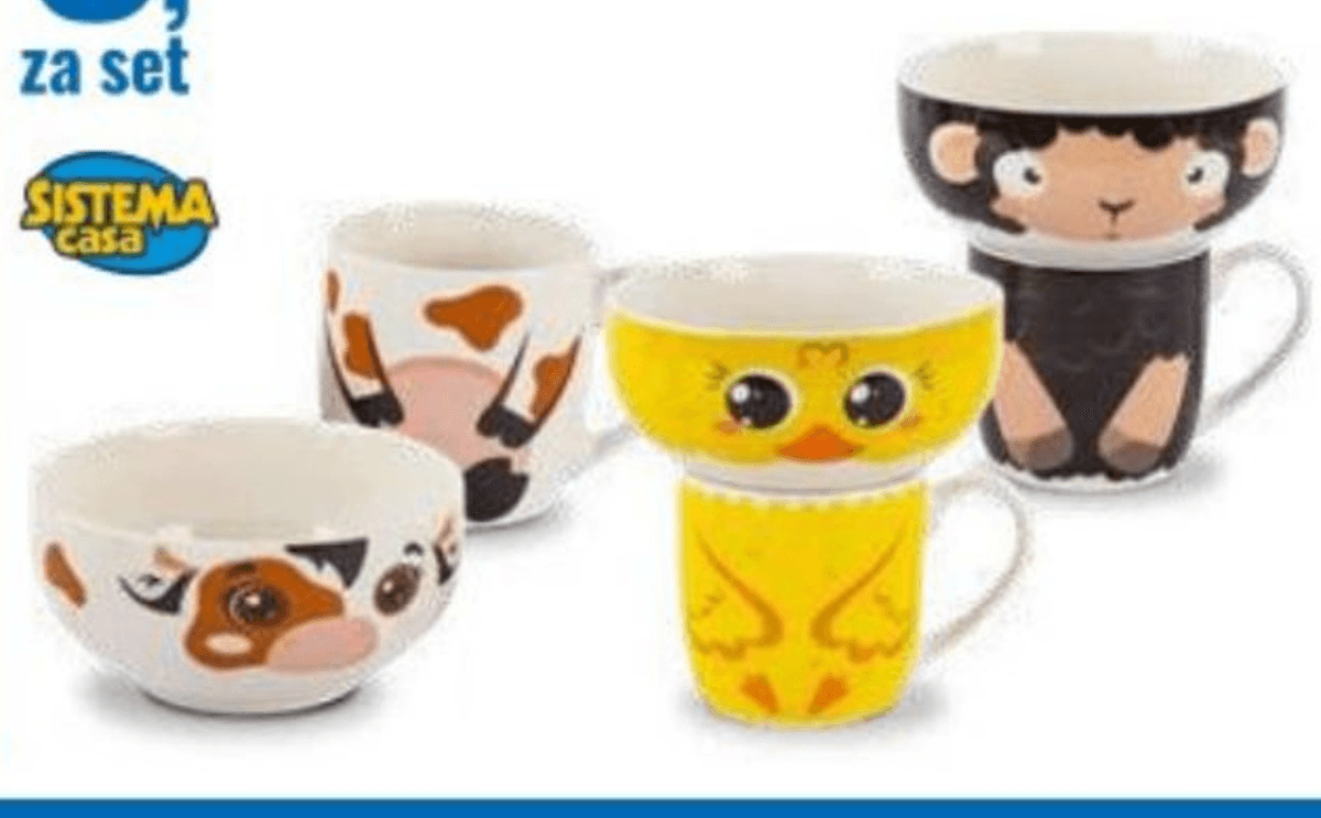 Set šalica i zdjela Sistema Casa - Akcija u trgovini Eurospin