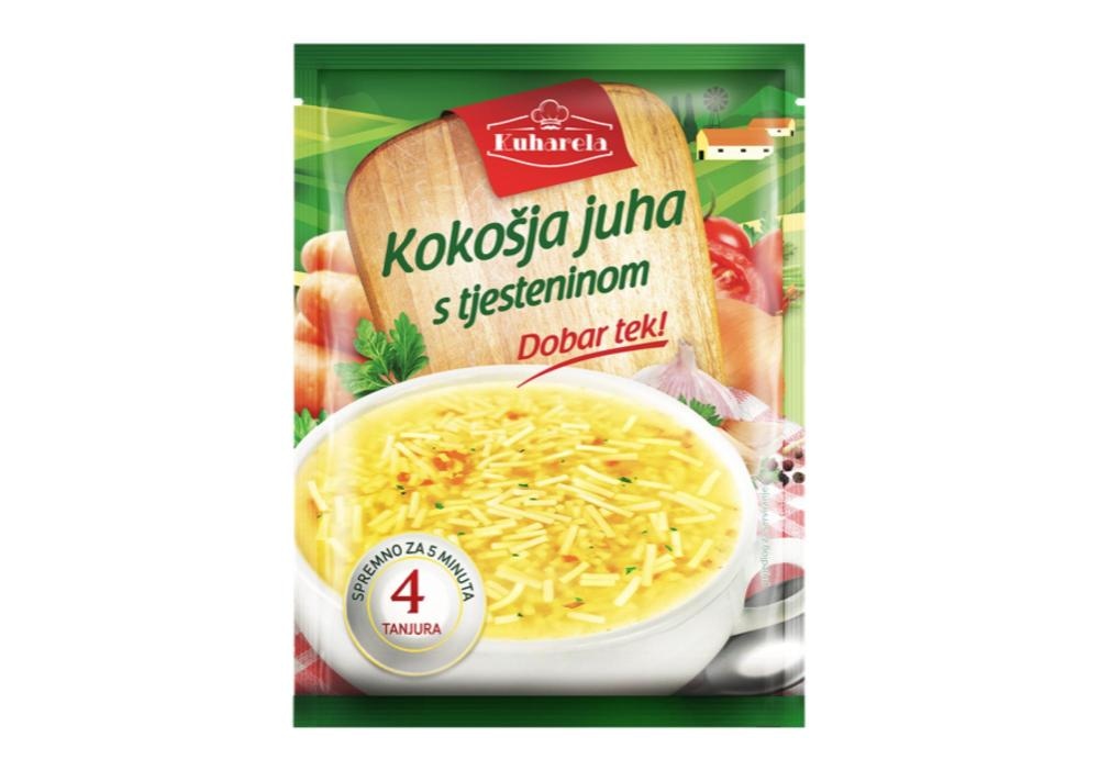 Kokošja juha s tjesteninom 65 g KUHARELA - Akcija u trgovini Ribola
