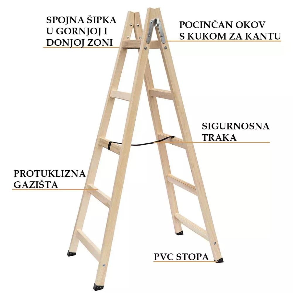 Drvene ljestve - Akcija u trgovini Bauhaus