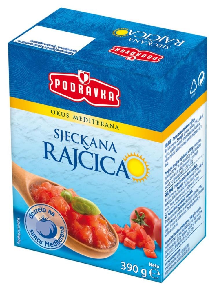 Podravka Sjeckana rajčica 390 g - Akcija u trgovini Žabac