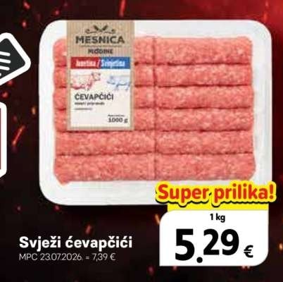Mesnica Plodine svježi ćevapčići 500 g Akcija u trgovini Plodine