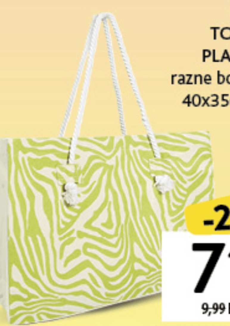 Torba za plažu Baa dlm.: 40x35cm, kom - Akcija u trgovini Konzum