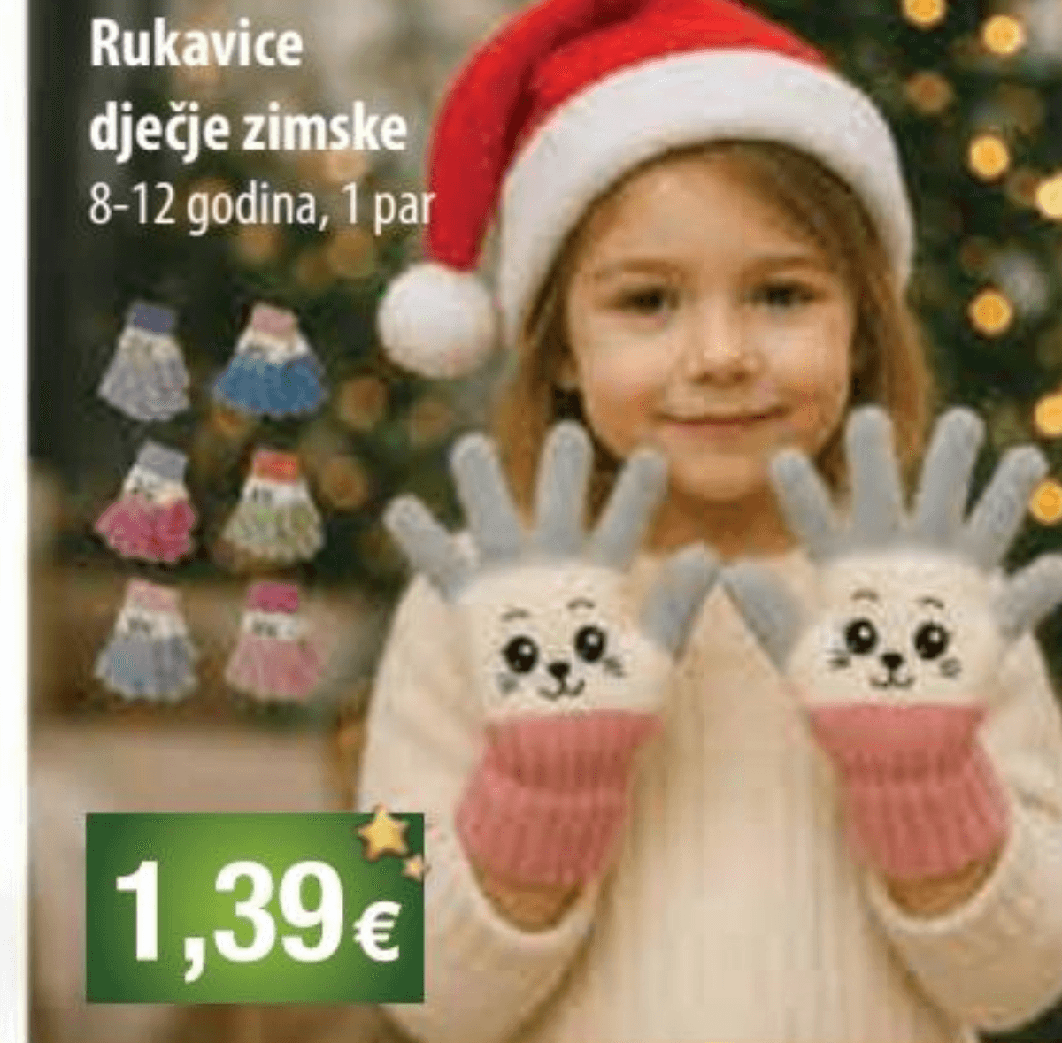 Zimske rukavice dječje 1 par - Akcija u trgovini NTL