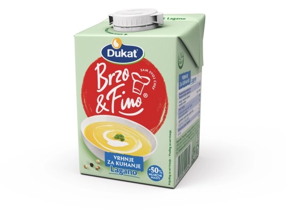 Vrhnje za kuhanje Brzo & Fino Dukat 500g Akcija u trgovini Vrutak