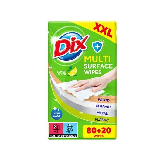 Dix Vlažne maramice za čišćenje 80+20 komada - Akcija u trgovini Plodine