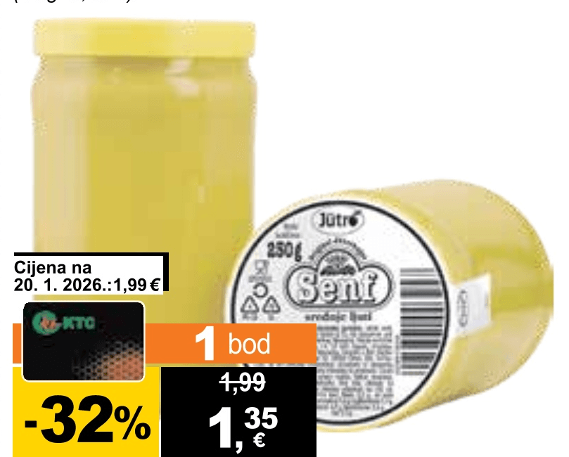 Senf 250 g Jutro - Akcija u trgovini KTC